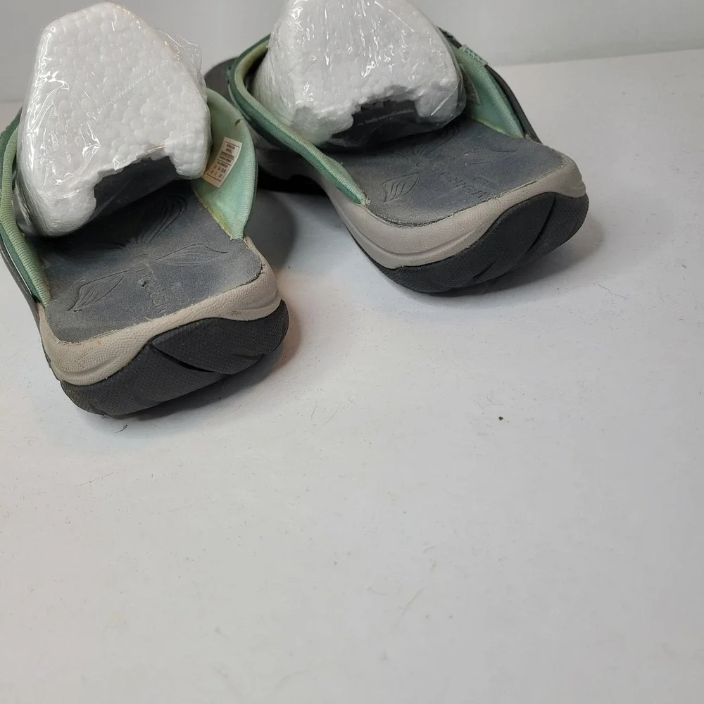 Merrell Bering Sea Sandals Womens 10 Teal‎ Green Good Leather Thong Slides